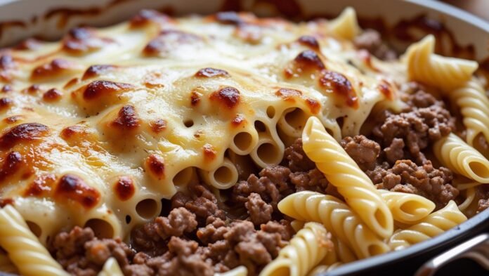 Receita de macarrão gratinado com carne moída