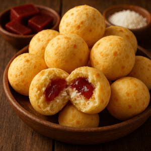 Pão de Queijo Recheado com Goiabada e Coco: Um Clássico Mineiro com Toque Doce e Surpreendente