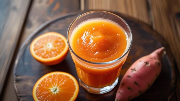 Receita de suco de batata doce com laranja