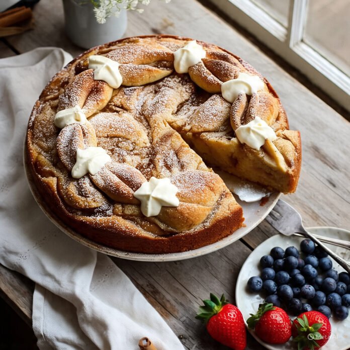 Deliciosa torta de maçâ