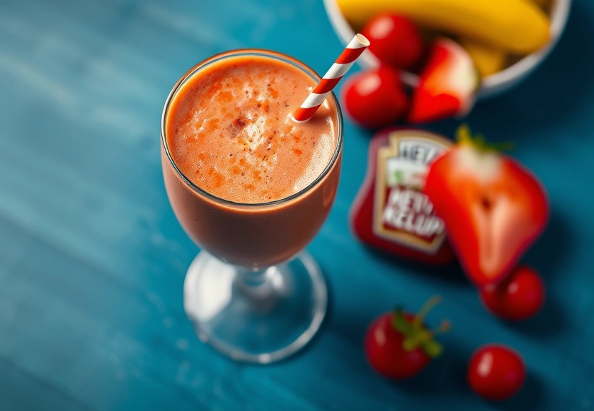 Representação visual de Descubra o Inusitado Sabor do Smoothie de Ketchup Heinz que Me Surpreendeu!
