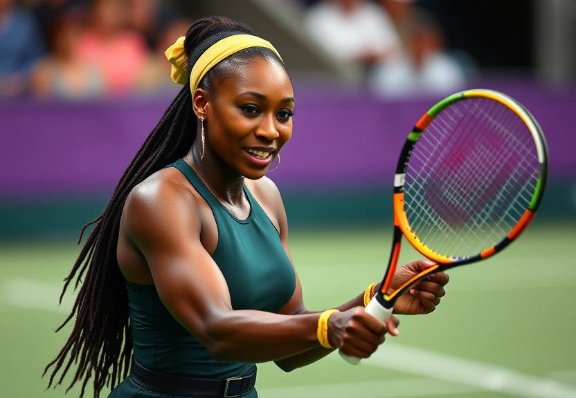 Representação visual de Venus Williams revela: O verdadeiro sucesso vem com passos firmes, não saltos!