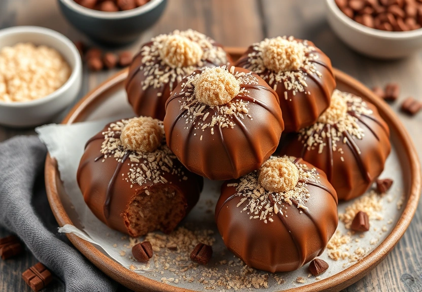 Representação visual de Deliciosas Mordidas de Chocolate com Coco e Graham: A Receita Copycat Bounty
