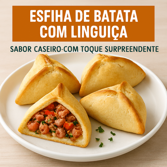 Esfiha de Batata com linguiça