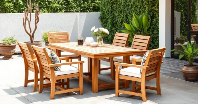 Conjunto de jantar em Polywwod