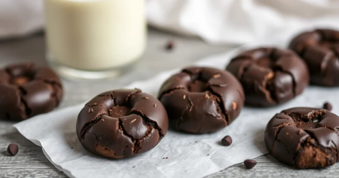 Receita de cookie de cacau preto