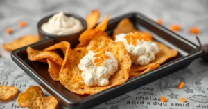 Deliciosos Chips de Tortilha com Canela e Fluff de Abóbora para Halloween