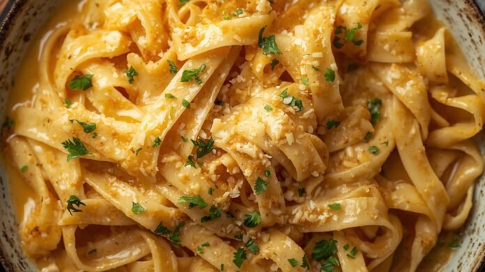 Receita de talharim aos 4 queijos