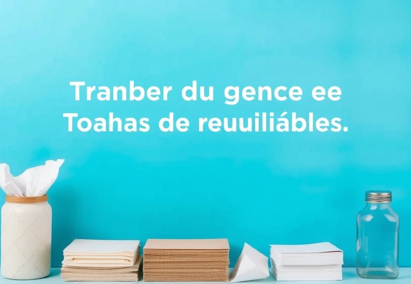 Representação visual de Descubra Como Trocar para Toalhas de Papel Reutilizáveis e Economizar na Conta!