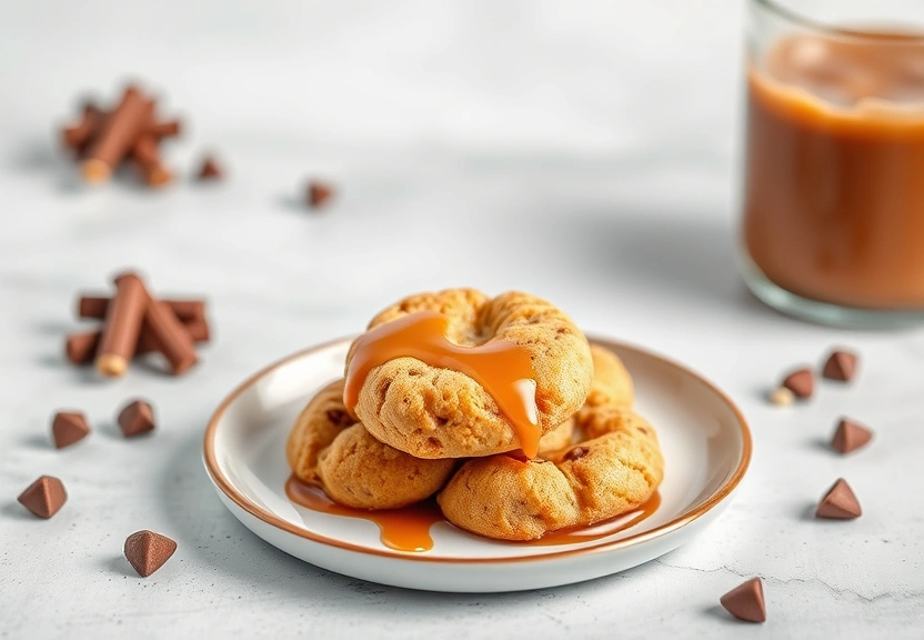 Representação visual de Cookies de Caramelo Salgado: Sabor Irresistível com Chocolate e Manteiga Dourada