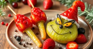 Deliciosas Espetadas de Frutas do Grinch: Festivas e Saudáveis!