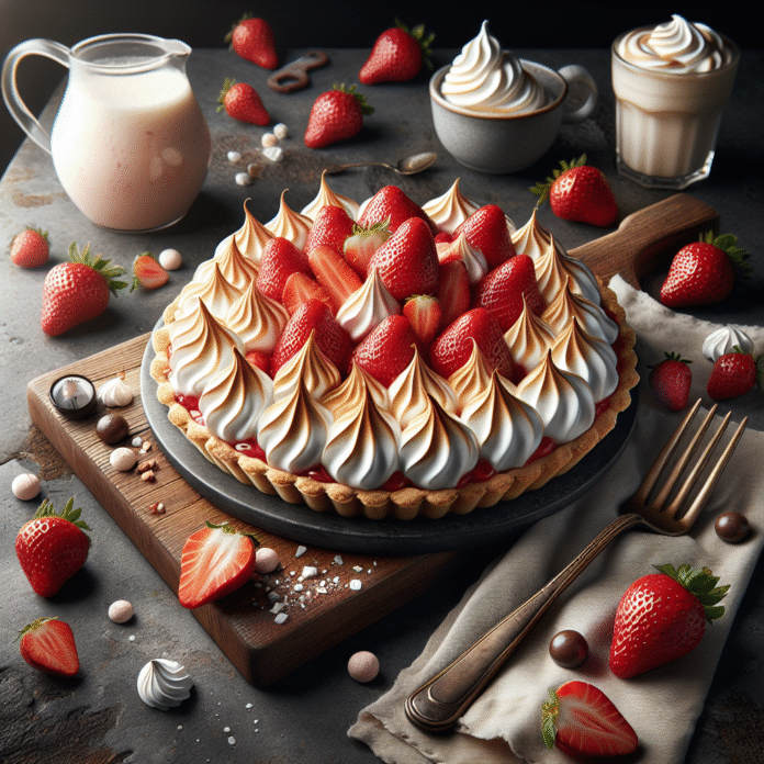 Receita de Torta Merengue de morango