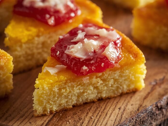 Receita de bolo de fubá com goiabada e queijo