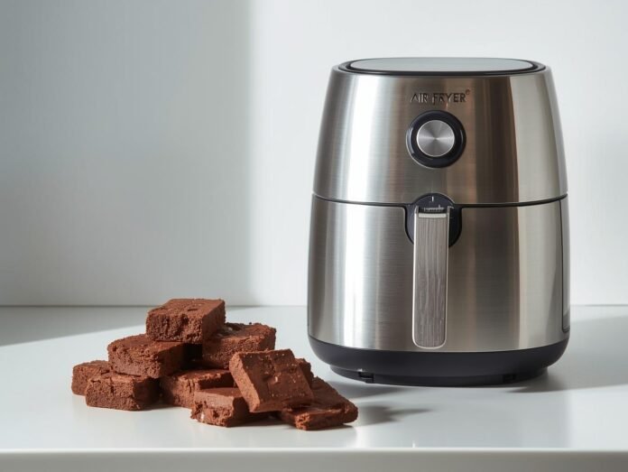 Brownie de chocolate feito na air fryer