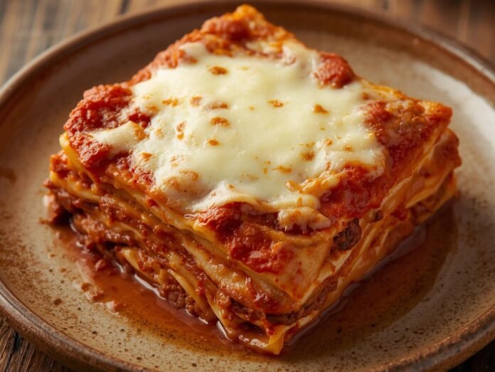 Receita de lasanmha à bolonhesa.
