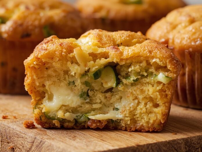 Receita de Muffin de aobrinha com queijo