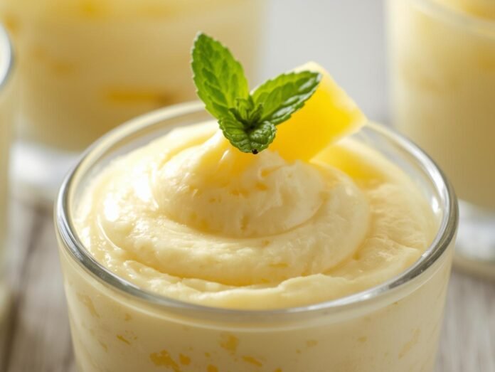 Receita de mousse abacaxi sem gelatina.