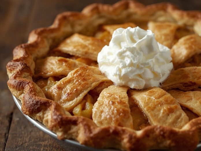 Receita de torta de maçã com creme.