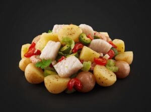 Salada de Batatas e Legumes com Bacalhau: Receita Fácil e Rápida